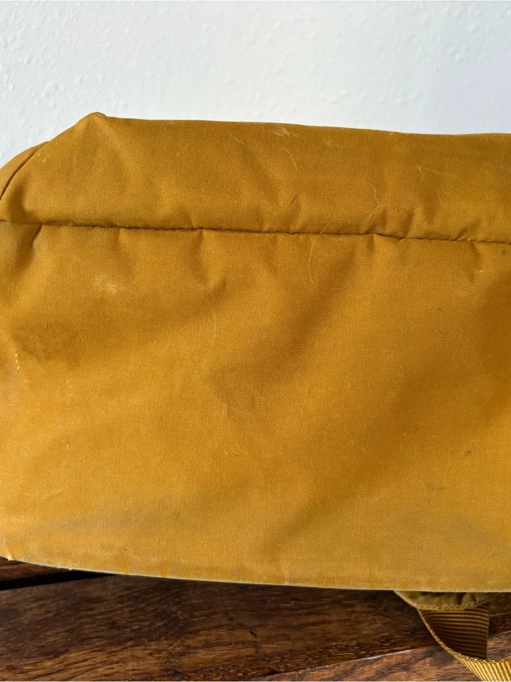 Fjällräven Mustard Ochre Yellow Backpack w/ Seat Pad Outdoor Hiking School Bag